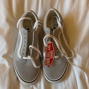Vans Classic Gray and White Shoes
